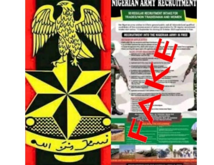 Nigerian Army fake recruitment notice