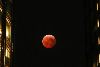 Blood moon as a result of Lunar eclipse