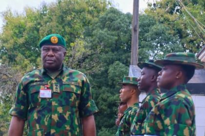 COAS Oluyede with troops