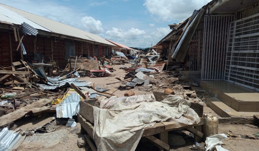 Demolishes Jimeta Market Shops
