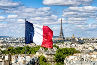 Flag of FRANCE where pigs’ heads were discovered outside several mosques