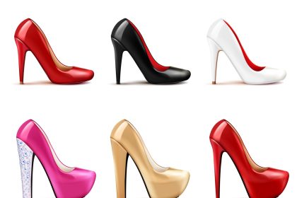 Women Shoes Realistic Set