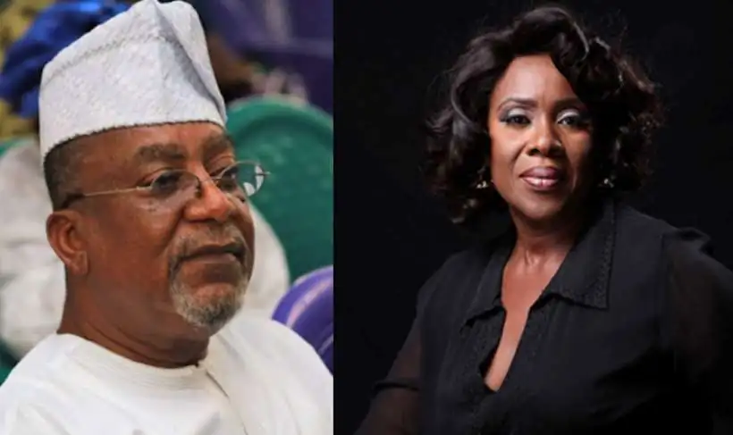 Veteran Nollywood actress, Joke Silva with her elder brother, John Olabiyi Silva