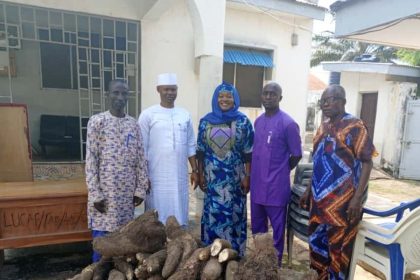 Lift Up Care Foundation (LUCAF), members with tubers of yam