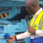 Chairman of the Board of Directors of NAHCO, Dr. Seinde Oladapo Fadeni launching the new equipment