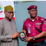 Oyebanji and FRSC commander speaking on how to avoid road crashes