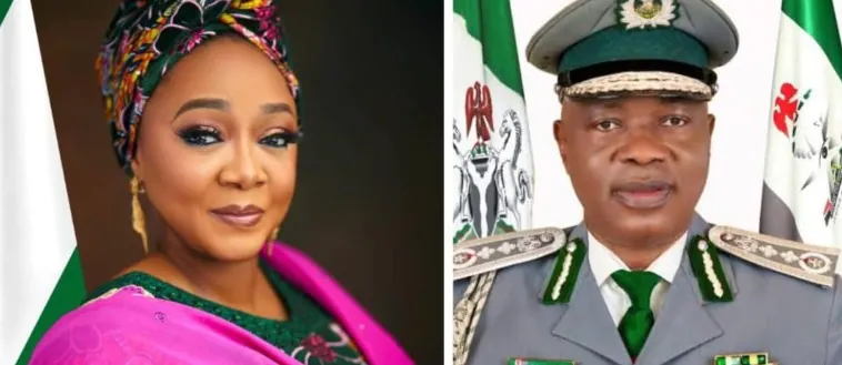 A collage of Women Affairs Minister and Customs boss
