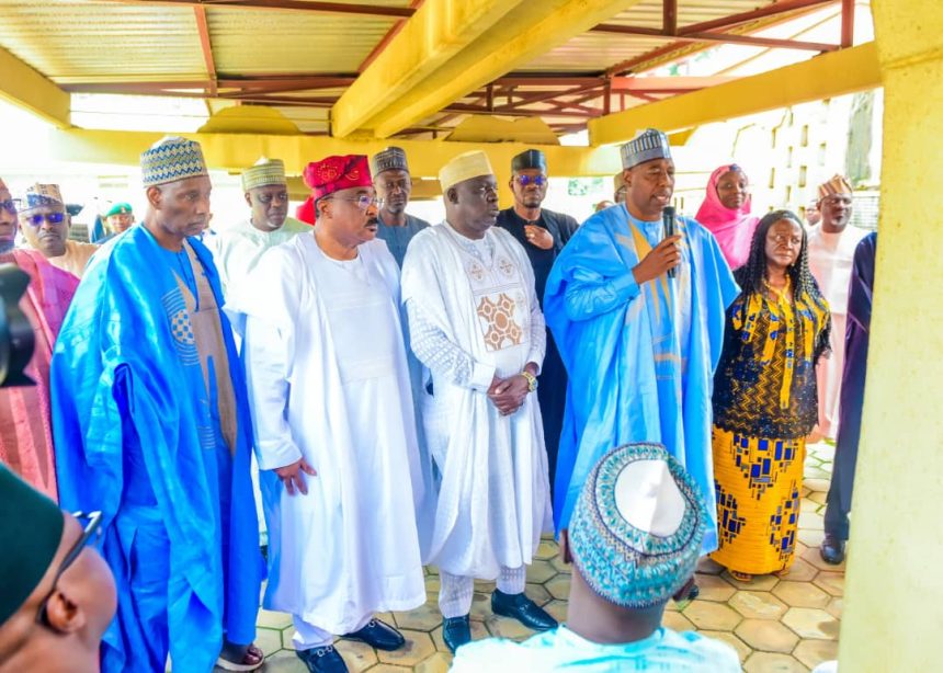 Babagana Zulum with members of NNDC committee