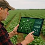 man using AI in Agriculture