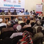 Dialogue and Peacebuilding Meeting between the police and community members, held at the Kaura Namoda Local Government Secretariat.