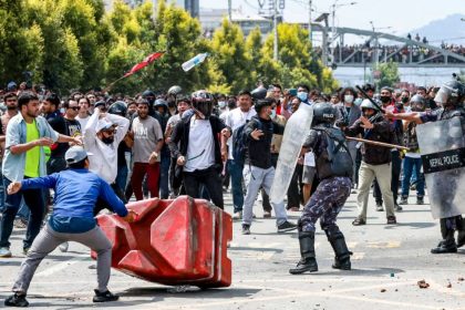protesters against social media ban in nepal