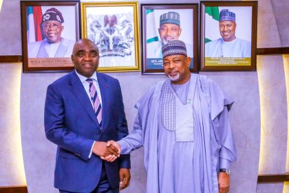 Dr Jobson Oseodian Ewalefoh during a high-level meeting with a delegation from the Infrastructure Concession Regulatory Commission (ICRC)