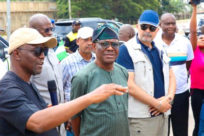 Ongoing construction work on the Federal Highway 105 (Kuje road) from the Umar Musa Yar'Adua Expressway to Kuje township, inspected by the FCT Minister, Barr. Ezenwo Nyesom Wike in over the weekend.