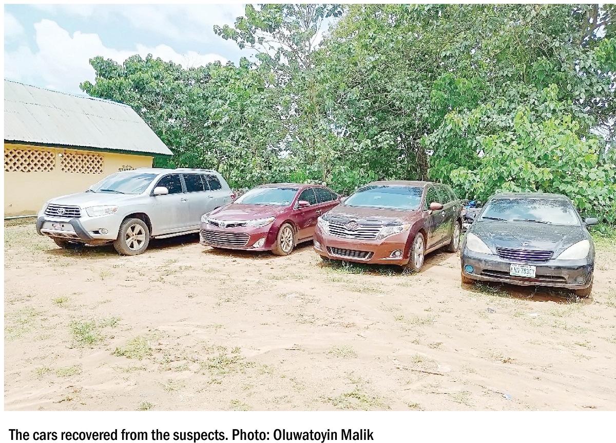 The recovered cars from the suspects Cars snatched in South-West