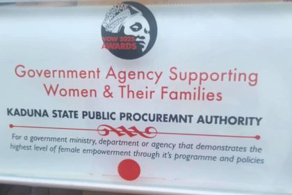 Kaduna Best Government Supporting Women and Their Families award