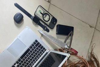 laptop, phone