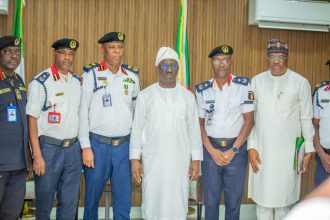 Monday Okpebholo and NSCDC officials