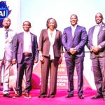 Vice chancellor, University of Lagos (UNILAG), Prof Folasade Ogunsola (middle) with keynote speaker and Africa Lead at OpenAI, Emmanuel Lubanzadio, and others at the just-concluded 2025 International Week organised by UNILAG