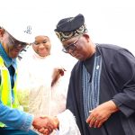 FCT Minister, Nyesom Wike, joined by the immediate past Chairman of the Body of Benchers, Chief Adegboyega Awomolo (SAN), Minister of State FCT, Dr Mariya Mahmoud and others to flag-off the construction of Collector Road C01 in Institution and Research District linking the Body of Benchers to Nile University and Baze University in Kuchigoro Jabi, Abuja.