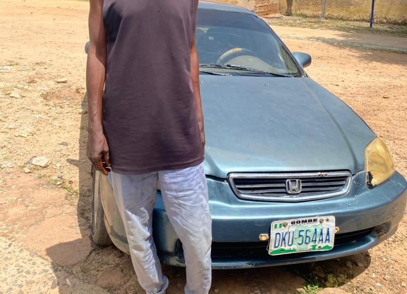 stolen vehicle suspect apprehended in Gombe