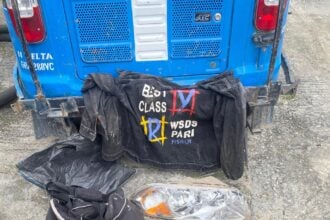 weapons recovered from cultists in Delta