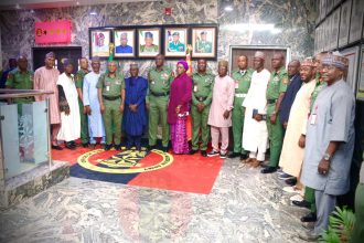 COAS Shaibu with Army officials