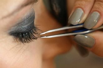 wearing eyelashes