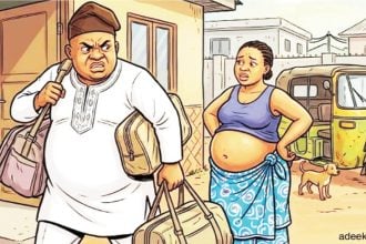 Husband and pregnant wife