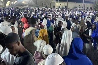 Muslim faithful at the gathering