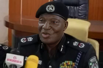 The Commissioner of Police, Lagos State Command, Mr Olohundare Jimoh addressing journalists on Monday at the command’s headquarters