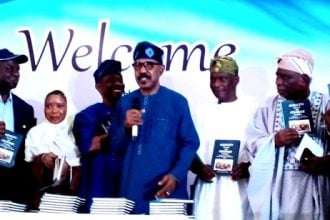 Prof. Nosiru Onibon at book presentation