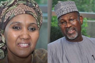 Jega and wife