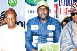 Ogun State Commissioner for Culture and Tourism, Honourable Sesan Fagbayi; Chairman, Ojude Oba 2026 Organising Committee, Chief Olu Okuboyejo; representative of Globacom, the main sponsor of the festival, Mr. Olumide Orojimi and Coordinator, Ojude Oba Festival Organising Committee, Chief Fassy Adetokunbo Yusuff, at a press conference announcing the kick-off of the event, on Tuesday, in Ijebu Ode, Ogun State.