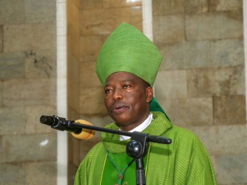 Bishop Mamza on the microphone