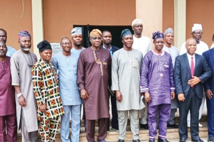Vice-Chancellor, Ladoke Akintola University of Technology (LAUTECH), Ogbomoso, Professor Razaq Kalilu (sixth right, front row) and other stakeholders
