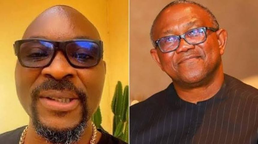 A collage of Isaac Fayose and Peter Obi