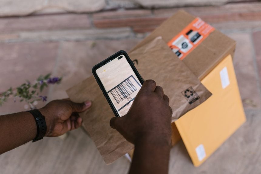 Package getting scanned