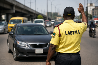 LASTMA official stopping a vehicle
