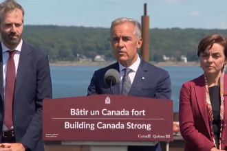 Canadian Prime Minister Mark Carney and US President Donald Trump amid escalating trade tensions