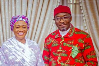 Kanu and Oluremi Tinubu smiling
