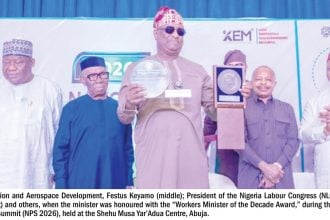 Keyamo receiving award at NPS 2026
