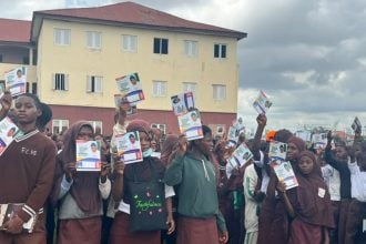 Students with notebooks