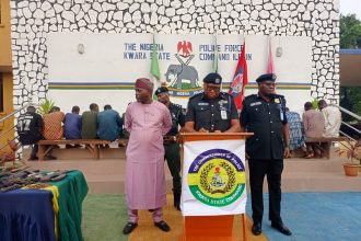 kwara police peaking to journalists in Ilorin on Tuesday about selected cases involving child abuse, the recovery of suspected human body parts, and investigations into kidnapping, ransom demands and other serious crimes
