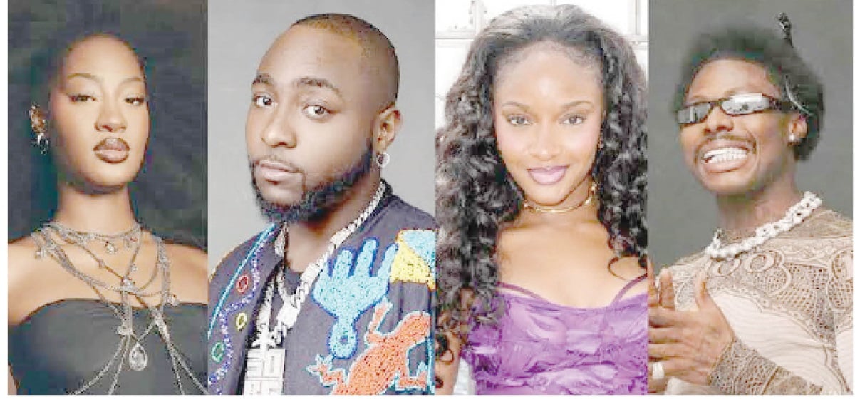 Davido, Tems, Asake and Ayra Starr 2027 Grammys