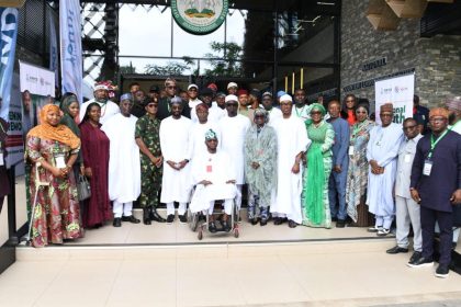 Group photograph of the Honourable Minister of Youth Development, Comrade Ayodele Olawande, and other stakeholders at the opening ceremony of the National Youth Confab 2026 in Abuja.