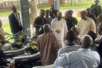The Oyo State Government distribution of motorcycles to School Support Officers and School Mobilisation Officers