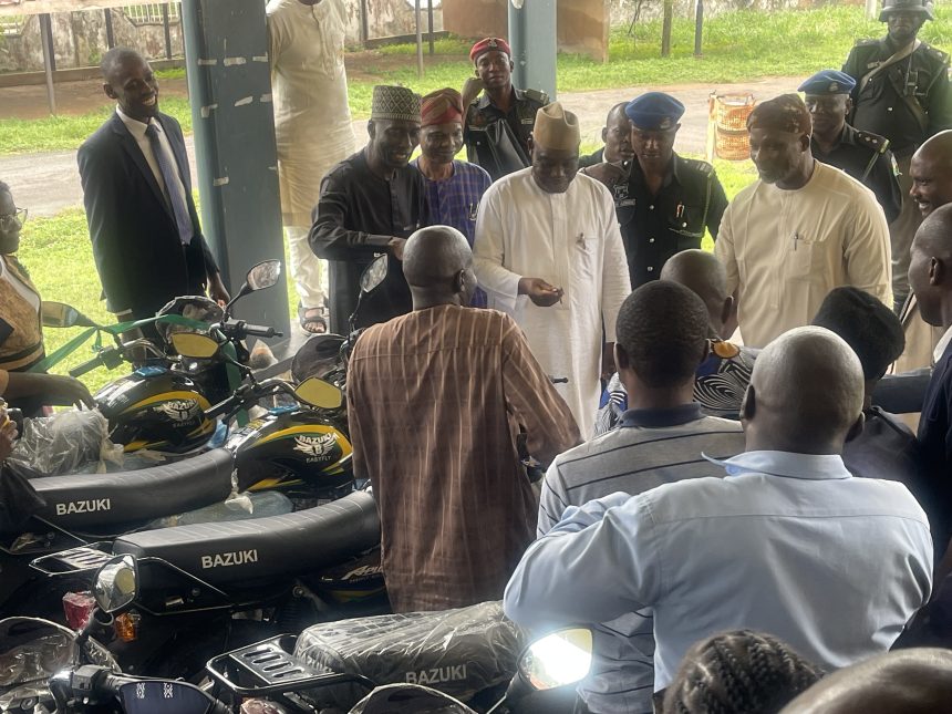 The Oyo State Government distribution of motorcycles to School Support Officers and School Mobilisation Officers