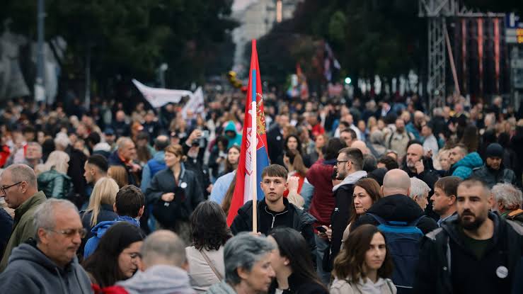 Serbia erupts in joy as students topple Vučić’s ruling party.