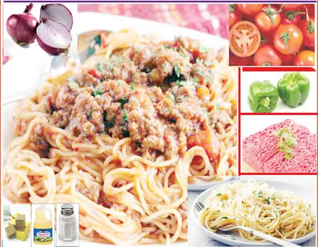 Minced beef Spaghetti