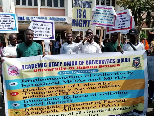 UI ASUU, students union, activists jointly stage protest